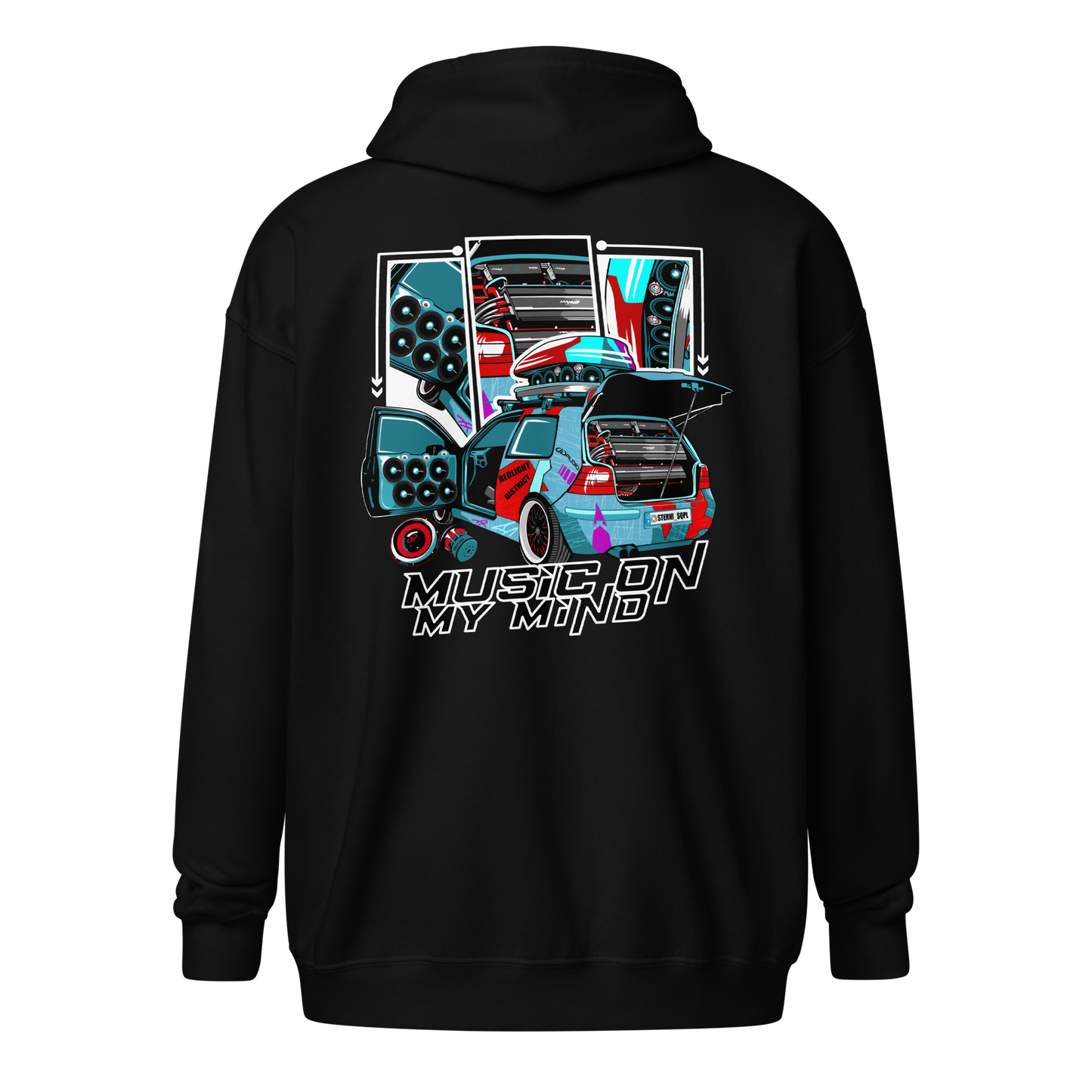 Unisex  Zip Hoodie Sterni_SQPL Design 2