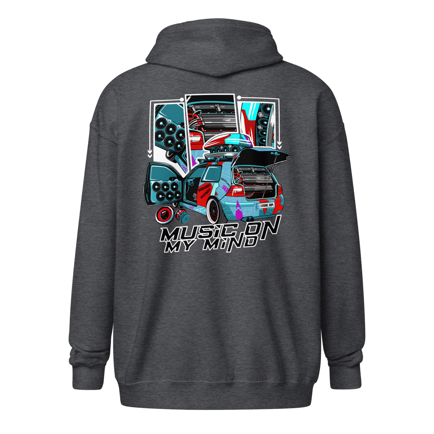Unisex  Zip Hoodie Sterni_SQPL Design 2